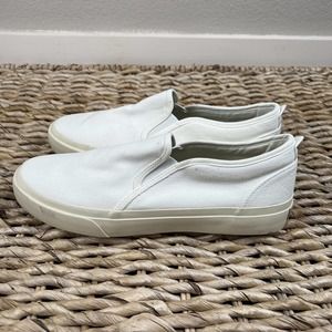 Everlane Shoes Women 10.5 The Forever Slip-On Sneaker White Canvas